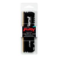 MEMORIA KINGSTON UDIMM DDR4 8GB 3200MHZ FURY BEAST RGB CL16 288PIN 1.35V C/DISIPADOR DE CALOR P/PC/GAMER/ALTO RENDIMIENTO