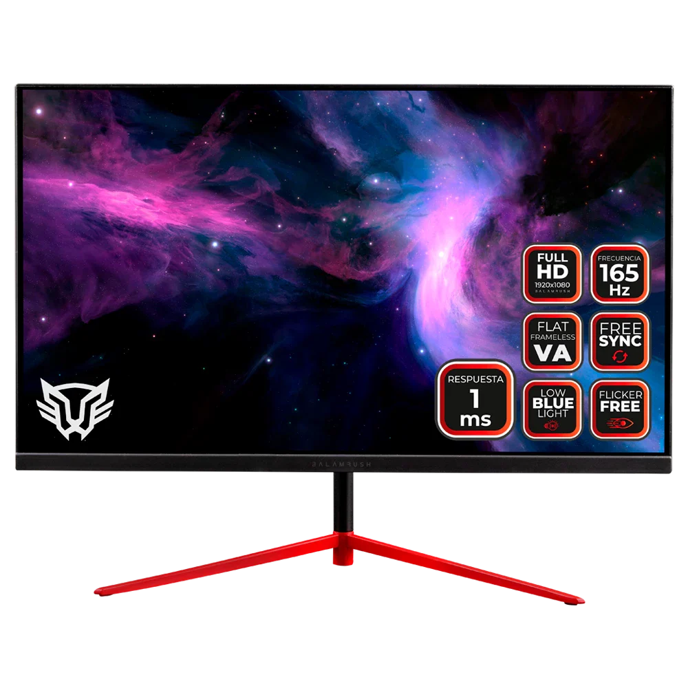MONITOR LED GAMER BALAM RUSH ULTRA ODYSSEY MTX24G/23.8 PLANO 16:9/144HZ/FULL HD 1920X1080/NEGRO/BR-932417