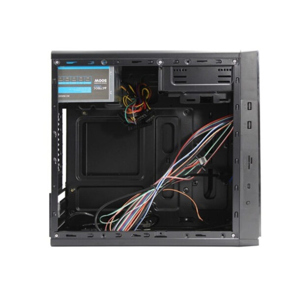 GABINETE ACTECK (AC-929530) FUSION X GI440,MICRO ATX,FUENTE 500W,1*USB 2.0,1*USB 3.0,LUZ LED,NEGRO - Image 2