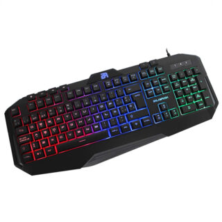 TECLADO ALAMBRICO BALAM RUSH (BR-929639) GUNFIRE,USB,111 TECLAS,LED,3 COLORES,CABLE 1.8M,NEGRO