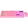 KIT TECLADO MOUSE ALAMBRICO BALAM RUSH (BR-932769)SQUAD KTM330,105 TECLAS,3600 DPI,LED,ROSA