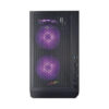 GABINETE NACEB (NA-0612) ZION,ATX,SIN FUENTE,2*USB 2.0,3*FAN,RGB,CRISTAL TEMP,NEGRO - Image 2