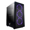 GABINETE NACEB (NA-0602) HYDRA,FULL ATX,SIN FUENTE,2*USB 2.0,1* USB 3.0,3*FAN,CRISTAL TEMP,NEGRO