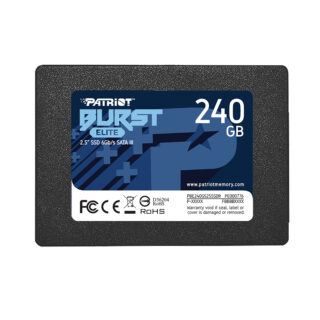 UNIDAD SSD 2.5" PATRIOT 240GB (PBE240GS25SSDR) BURT ELITE, SATA3, 7MM, 3D NAND