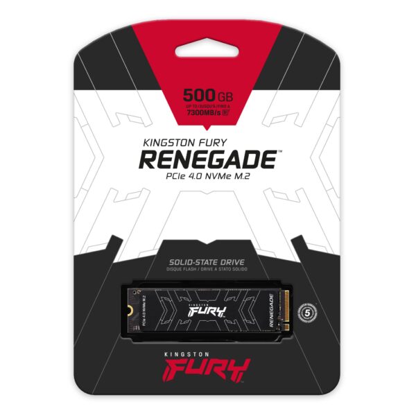 UNIDAD SSD M.2 KINGSTON 500G (SFYRS/500G) NVME, PCI EXPRESS 4.0, FURY RENEGADE 2280
