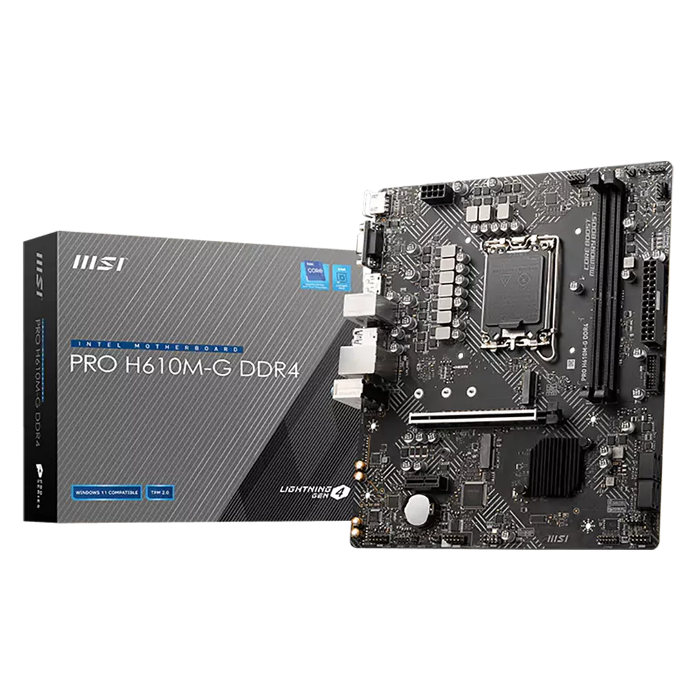 MOTHERBOARD MSI (PRO H610M-G DDR4) SOCKET 1700, 2*DDR4 3200MHZ, 1*HDMI, 1*VGA, MICRO ATX