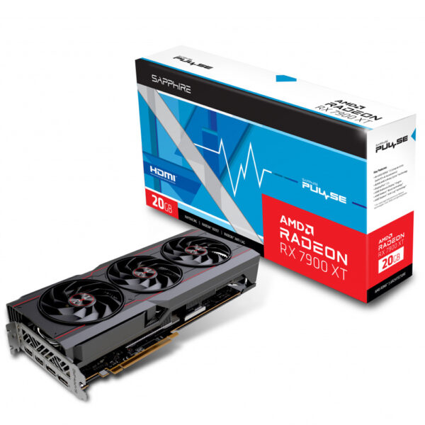 TARJETA DE VIDEO SAPPHIRE (11323-02-20G) PULSE RADEON RX 7900 XT, 20GB GDDR6, 2450MHZ, 2*DP, 2*HDMI