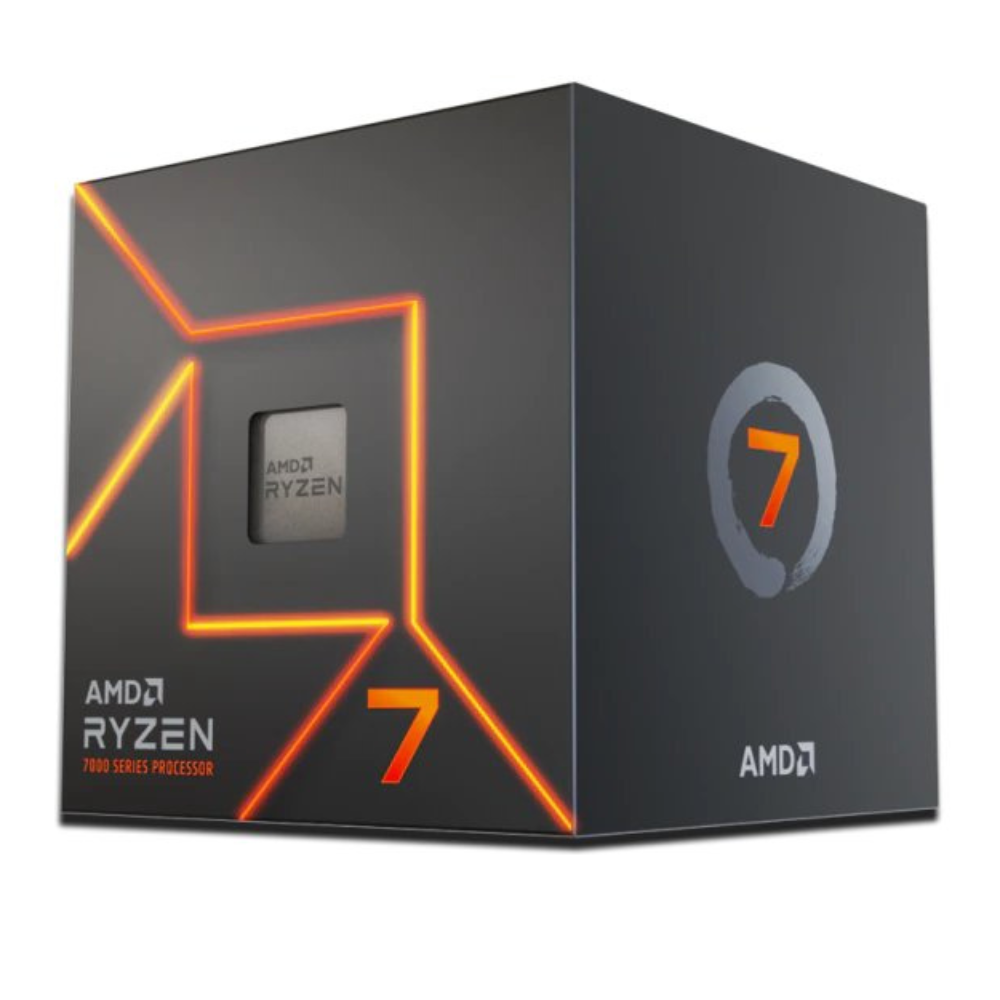PROCESADOR AMD (100-100000592BOX) RYZEN 7 7700 S-AM5, 8CORE 3.8 GHZ, 65W, C/GRAFICOS, C/FAN