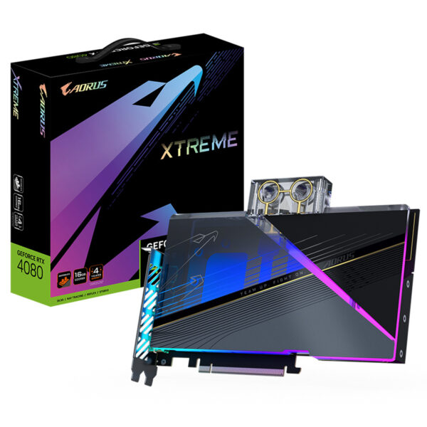 TARJETA DE VIDEO GIGABYTE (GV-N4080AORUSX WB-16GD)RTX 4080 (REQUIERE KIT ENFRIAMIENTO, NO INCLUIDO)