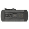 CAJA CONEXION MANHATTAN (164832) PARA MESA, GIRATOGRIA, 2*ENCHUFE, 2*USB, 1*HDMI, 1*VGA - Image 2