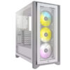 GABINETE CORSAIR (CC-9011205-WW) ICUE 4000X RGB BLANCO PANEL CRISTAL TEMPLADO MED-TORRE SIN FUENTE