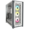 GABINETE CORSAIR (CC-9011213-WW) ICUE 5000X RGB BLANCO CRISTAL TEMPLADO MED-TORRE SIN FUENTE