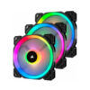 VENTILADOR GABINETE CORSAIR (CO-9050072-WW) LL120RGB,LUZ DUAL,120MM PWM,3*FAN,NODE INCLUIDO,NEGRO