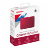 DISCO DURO EXTERNO TOSHIBA 4TB 2.5" (HDTCA40XR3CA) ADVANCE V10 ROJO USB 3.2