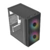 GABINETE ACTECK (AC-935838) FUJI GC470,MICRO ATX,FUENTE 500W,1*USB 3.0,ACRILICO,MALLA METAL,NEGRO - Image 2
