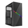 GABINETE ACTECK (AC-935715) DRACO GM450,ATX,FUENTE 500W,2*USB 2.0,RGB,CRISTAL TEMP,NEGRO