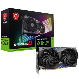 TARJETA DE VIDEO MSI (RTX 4060 TI GAMING X 8G) 8GB GDDR6, 2655 MHZ, 1*HDMI,3*DP