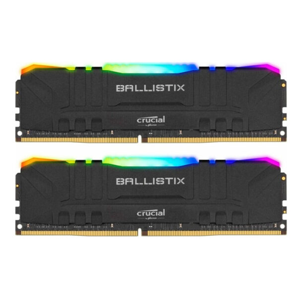 MEMORIA DIMM DDR4 CRUCIAL BALLISTIX (BL2K8G30C15U4BL) RGB 16GB KIT (2X8GB) 3000MHZ, BLACK HS, CL16