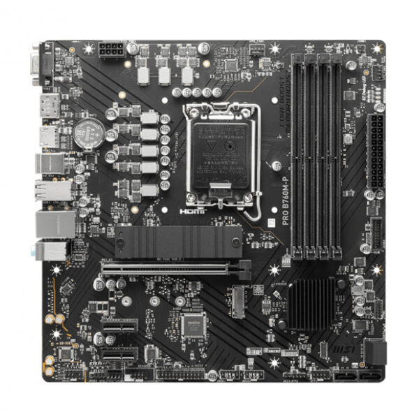 MOTHERBOARD MSI (PRO B760M-P) SOCKET 1700, 4*DDR5 6800 MHZ, HDMI, DP, VGA, MICRO ATX - Image 2