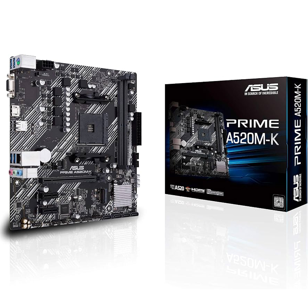 PRIME A520M-K ASUS TARJETA MADRE SOCKET AM4,2*DDR4,HDMI2.1,VGA,PCIE-3.0,MICRO ATX