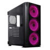 GABINETE YEYIAN (YGH-49703) HOLLOW SERIE 2500,MICRO ATX,3*FAN 120MM ARGB,MALLA FRONTAL,NGO,S/FUENTE - Image 2