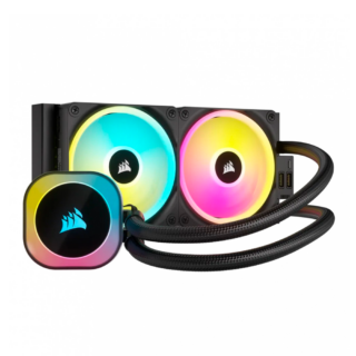 VENTILADOR P/CPU CORSAIR (CW-9061001-WW) ICUE LINK H100I RGB AIO,240MM,2 FAN,NEGRO