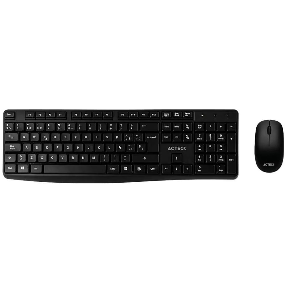 KIT TECLADO Y MOUSE INALAMBRICO ACTECK (AC-931755) COMBO CREATOR MK440,RF USB,105 TEC,1000 DPI,NEGRO