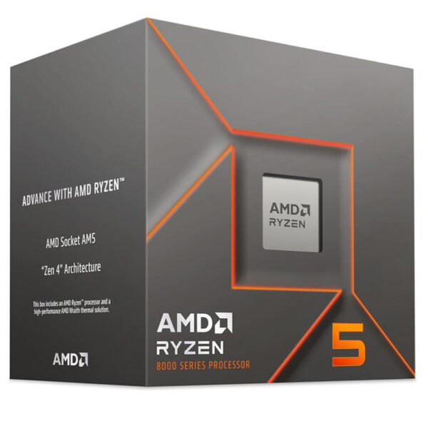 PROCESADOR AMD (100-100001591BOX) RYZEN 5 8400F S-AM5 6 CORE 4.2 GHZ 65W S/GRAFICOS C/FAN STEALTH