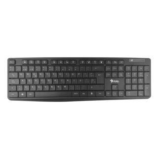 TECLADO INALAMBRICO STYLOS (STPTEC4B) 105 TECLAS, MEMBRANA, USB, CONEXION 2.4GHZ, NEGRO