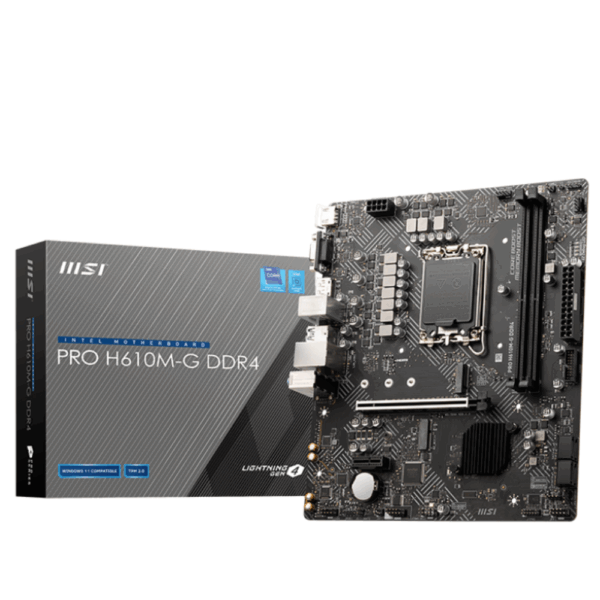 MOTHERBOARD MSI (PRO H610M-G) SOCKET 1700, 2*DDR5 5600MHZ, HDMI, DP, VGA, MICRO ATX
