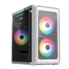 GABINETE ACTECK (AC-939232) DOOM PRO CRYSTAL GI730,MICRO ATX,1*USB 3.0,CRISTAL TEMP,3 FAN RGB,BLANCO