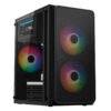 GABINETE ACTECK (AC-939249) DOOM PRO MESH GI730M,MICRO ATX,1*USB 3.0,FRENTE MALLA,3 FAN RGB,NEGRO