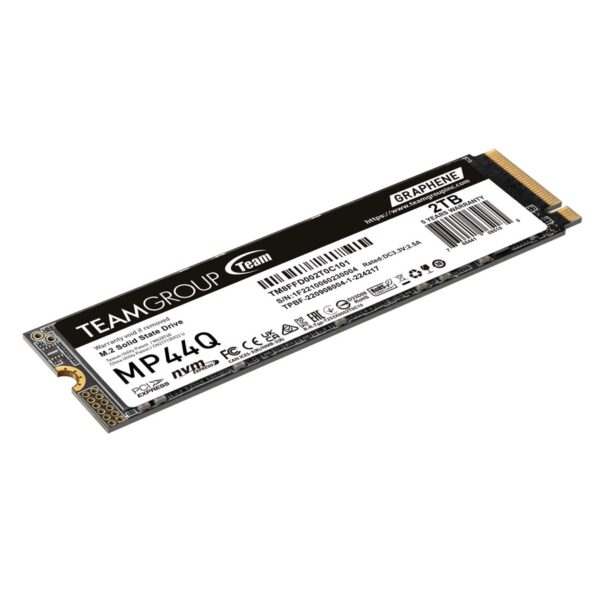 UNIDAD SSD M.2 TEAMGROUP 2TB (TM8FFD002T0C101) TEAM MP44Q, PCI GEN 3X4, 2280, 7.400 MB/S,6,200MB/S - Image 2