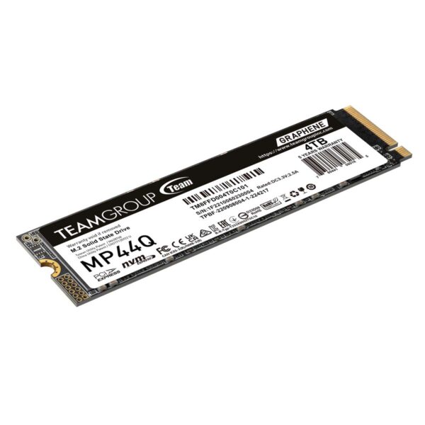 UNIDAD SSD M.2 TEAMGROUP 4TB TM8FFD004T0C101) TEAM MP44Q, PCI GEN3X4, 2280, 7.400 MB/S,6,200MB/S - Image 3