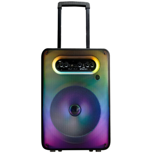 BOCINA INALAMBRICA NECNON (NCBB1201FL) BAFLE 12" RADIO FM USB AUX 3.5MM LUZ LED 16500 WATTS DISPLAY - Image 3