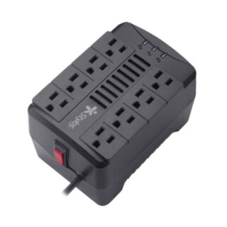 REGULADOR DE VOLTAJE STYLOS (STRE650B) RE650, 1200VA/650W, 8 CONTACTOS, NEGRO