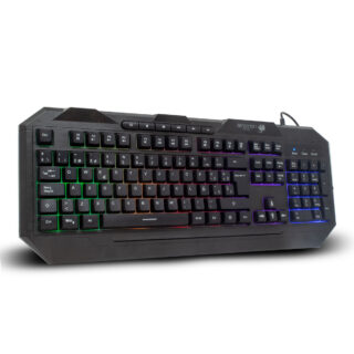 TECLADO ALAMBRICO NECNON (NBGKHY01BM) GAMING,MULTIMEDIA,USB,110 TECLAS,BLOQ DESPL,LUZ LED,NEGRO