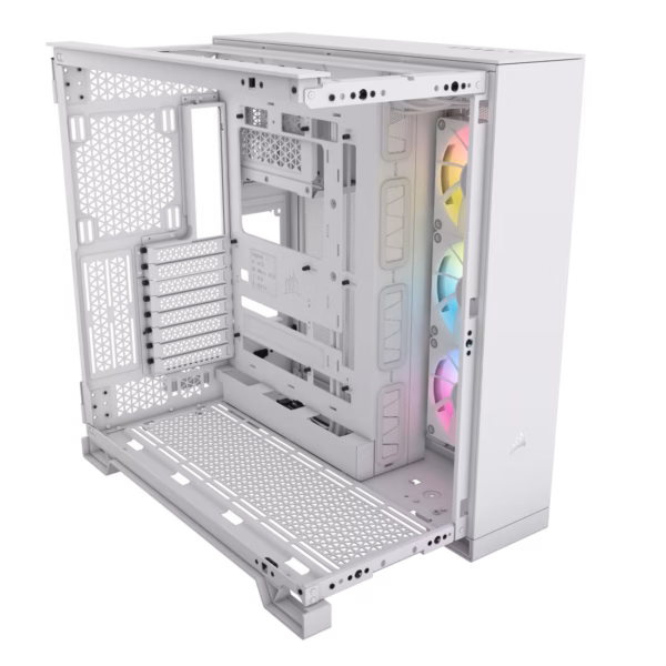 GABINETE CORSAIR (CC-9011270-WW) ICUE LINK 6500X RGB,BLANCO,CRISTAL TEMPLADO,MED-TORRE,SIN FUENTE - Image 3