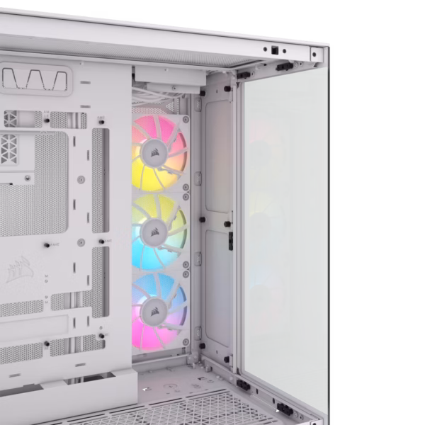 GABINETE CORSAIR (CC-9011270-WW) ICUE LINK 6500X RGB,BLANCO,CRISTAL TEMPLADO,MED-TORRE,SIN FUENTE - Image 2