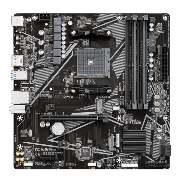 MOTHERBOARD GIGABYTE (B550M K) SOCKET AM4, 4*DDR4 4733 MHZ, HDMI, DP, MICRO ATX - Image 2