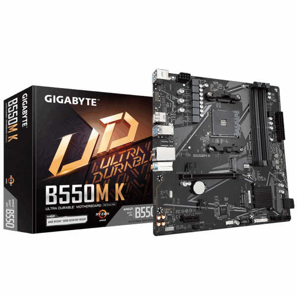 MOTHERBOARD GIGABYTE (B550M K) SOCKET AM4, 4*DDR4 4733 MHZ, HDMI, DP, MICRO ATX