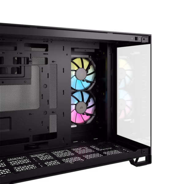 GABINETE CORSAIR (CC-9011267-WW) ICUE LINK 2500X RGB,NEGRO,CRISTAL TEMPLADO,MED-TORRE,SIN FUENTE - Image 4