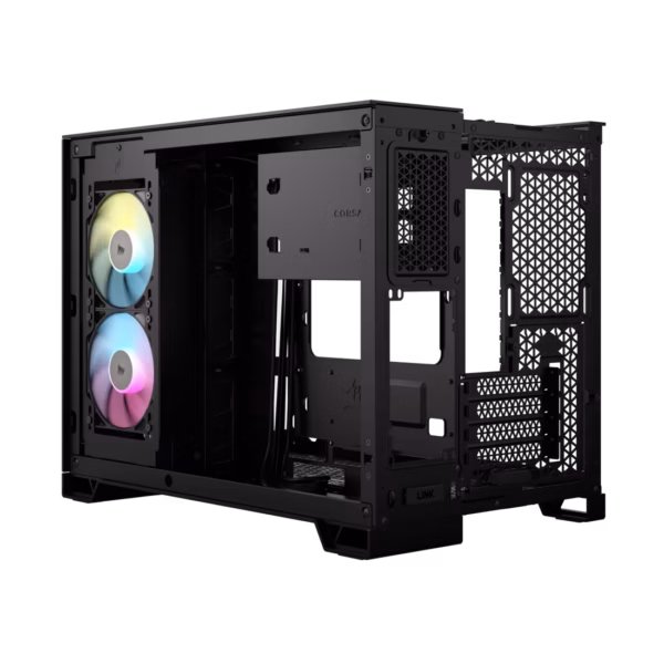 GABINETE CORSAIR (CC-9011267-WW) ICUE LINK 2500X RGB,NEGRO,CRISTAL TEMPLADO,MED-TORRE,SIN FUENTE - Image 3