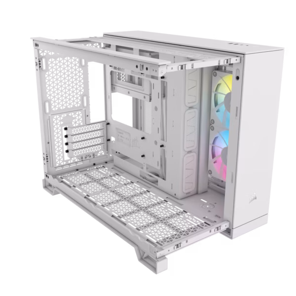 GABINETE CORSAIR (CC-9011268-WW) ICUE LINK 2500X RGB,BLANCO,CRISTAL TEMPLADO,MED-TORRE,SIN FUENTE - Image 2