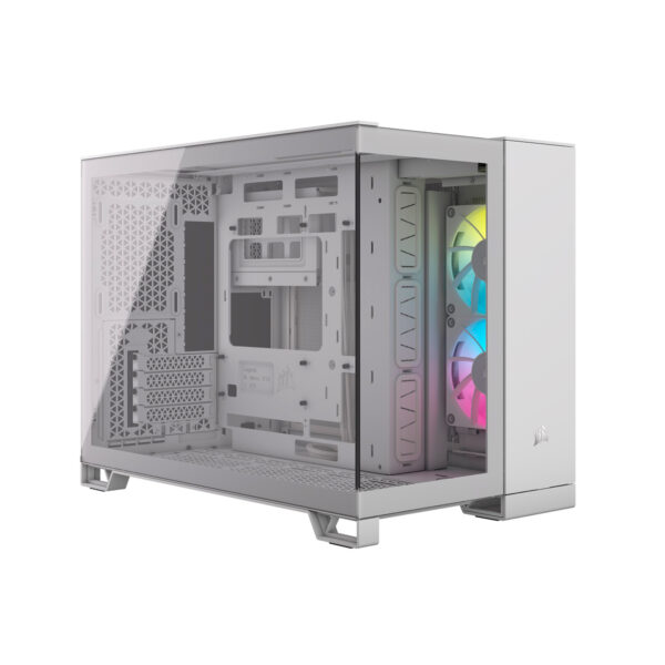 GABINETE CORSAIR (CC-9011268-WW) ICUE LINK 2500X RGB,BLANCO,CRISTAL TEMPLADO,MED-TORRE,SIN FUENTE