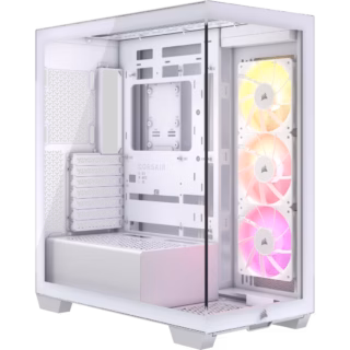 GABINETE CORSAIR (CC-9011279-WW) 3500X ARGB,BLANCO,CRISTAL TEMPLADO,MED-TORRE,SIN FUENTE