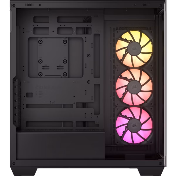 GABINETE CORSAIR (CC-9011280-WW) ICUE LINK 3500X RGB,NEGRO,CRISTAL TEMPLADO,MED-TORRE,SIN FUENTE - Image 2