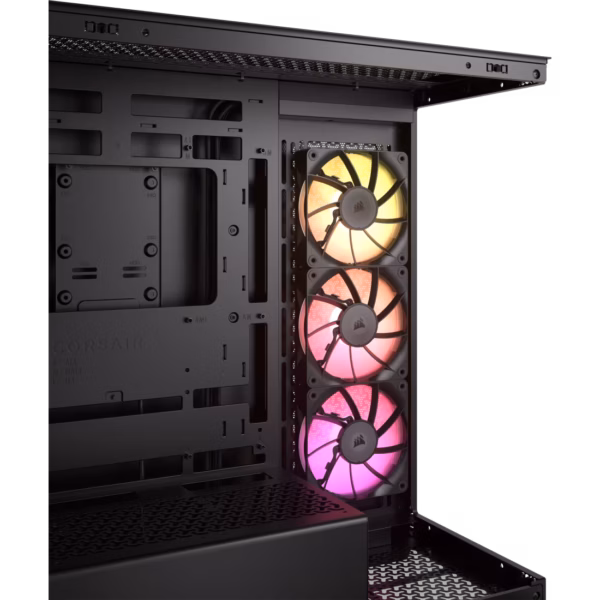 GABINETE CORSAIR (CC-9011280-WW) ICUE LINK 3500X RGB,NEGRO,CRISTAL TEMPLADO,MED-TORRE,SIN FUENTE - Image 3
