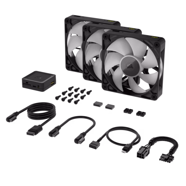 VENTILADOR P/GABINETE CORSAIR (CO-9051018-WW) ICUE LINK RX120 RGB,3 FAN,120MM,NEGRO - Image 3