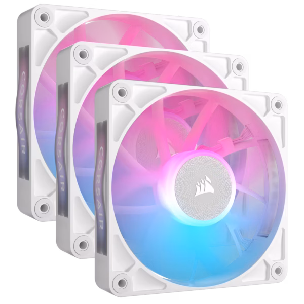 VENTILADOR P/GABINETE CORSAIR (CO-9051022-WW) ICUE LINK RX120 RGB,3 FAN,120MM,BLANCO